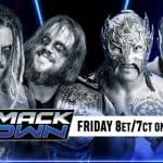 A promo for WWE Smackdown featuring The Wyatt Sicks vs Rey Fenix & Andrade