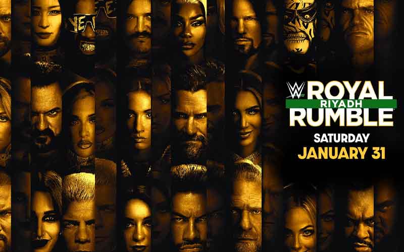 a promotion image for the 2026 Royal Rumble in Riyadh on January 31