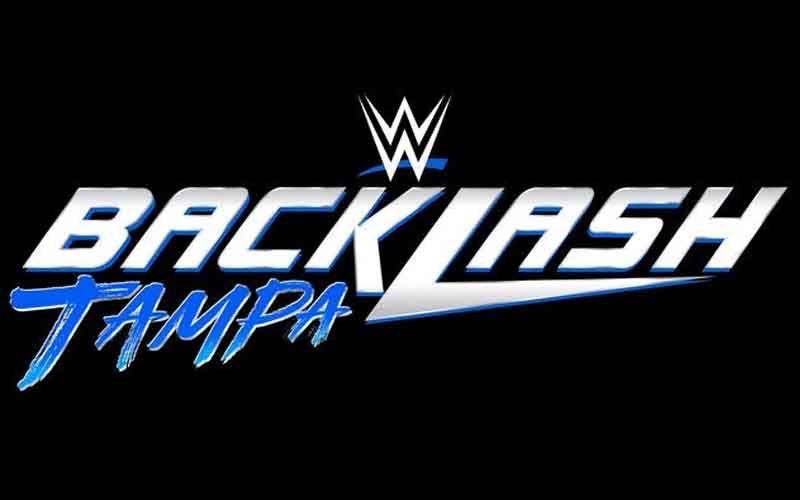 a logo for WWE Backlash in Tampa (2026)